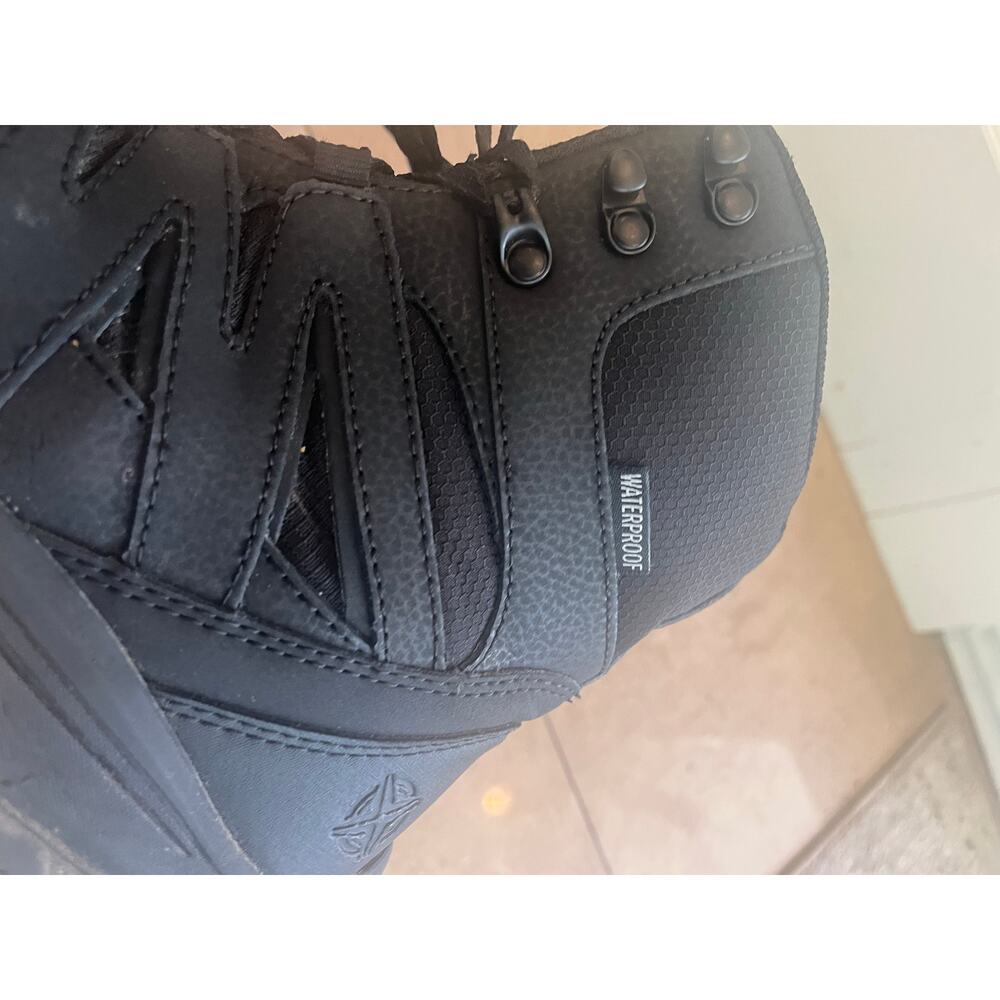 Tactical Performance Black Leather Combat Boots Men 8.5 Utility Workwear Outdoor - Picture 12 of 12